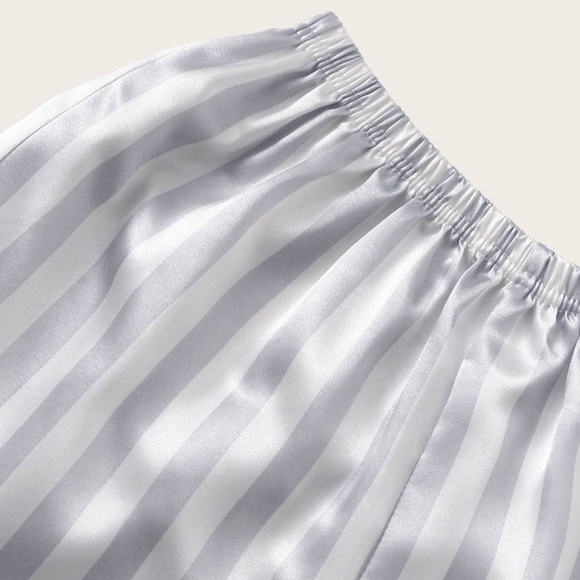 NWT! Striped Short-Sleeve Pajama Set w/ Shorts - Picture 3 of 3